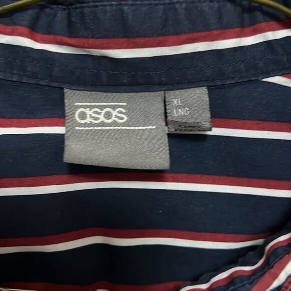 ASOS PINSTRIPE CONDITION SHORTS SLEEVE SHIRT SIZE‎ XL - Picture 4 of 5
